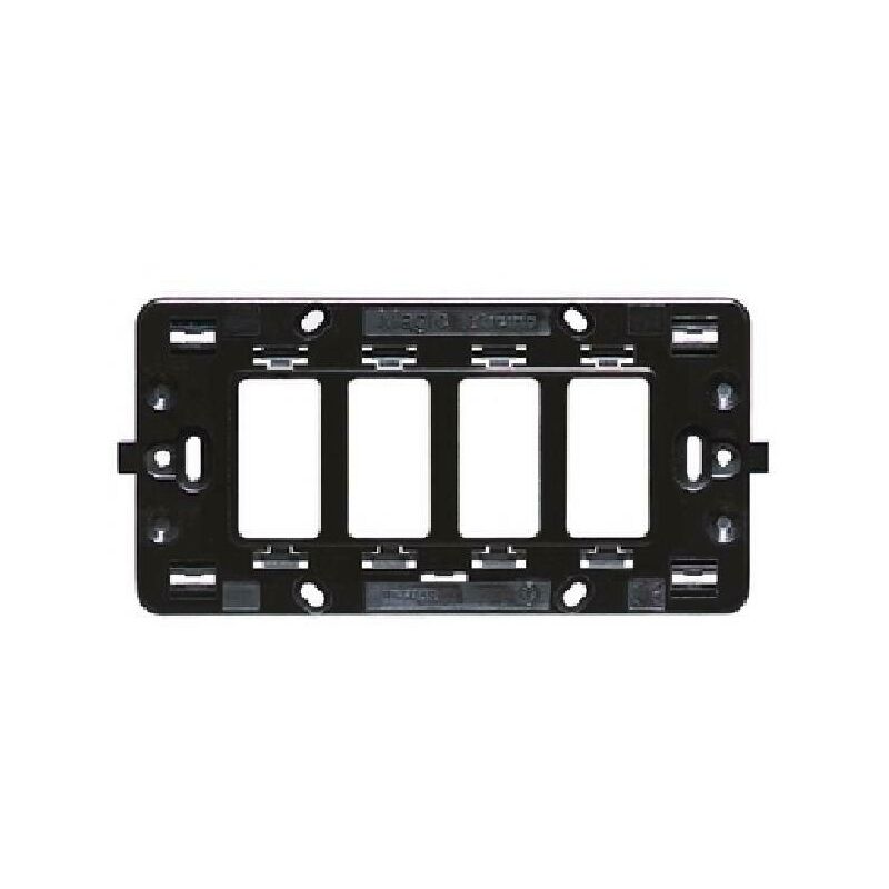 foto del prodotto magic supporto nero 4 moduli 504s bticino
