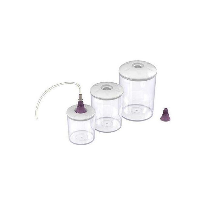 foto del prodotto magic vac aco1182 recipiente per cibo rotondo set 5,25 l trasparente 3 pz