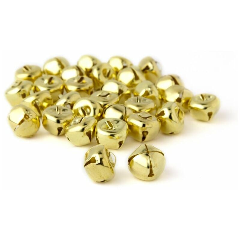foto del prodotto magiedinatale - 16 campanelle natalizie ø 2 cm, decorazioni ghirlande e centrotavola -oro
