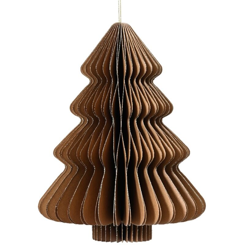foto del prodotto magiedinatale alberello di natale colore marrone in carta , decorazione natalizia 40 cm