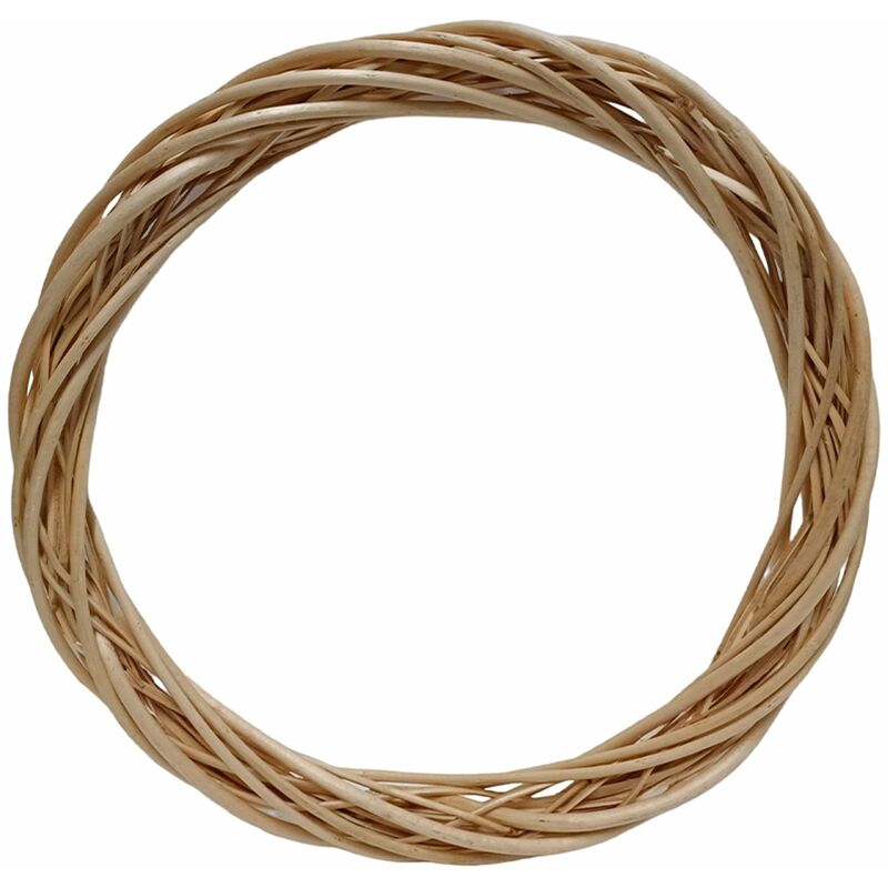 foto del prodotto magiedinatale anello natalizio in legno intrecciato decorazione natalizia 30 cm naturale