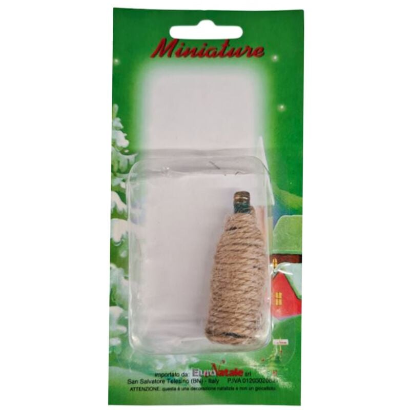 foto del prodotto magiedinatale bottiglia per vino in plastica e corda per personaggi presepe e pastorelli h 6 cm
