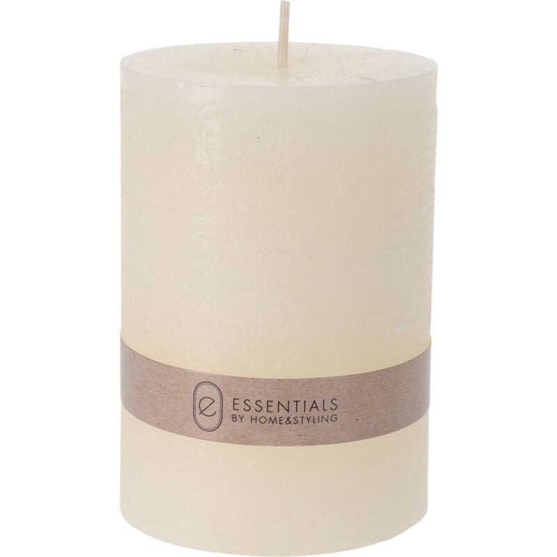 foto del prodotto magiedinatale candela decorativa rustica cilindrica di cera a colonna da interno ed esterno 7 x h 14 cm rosa