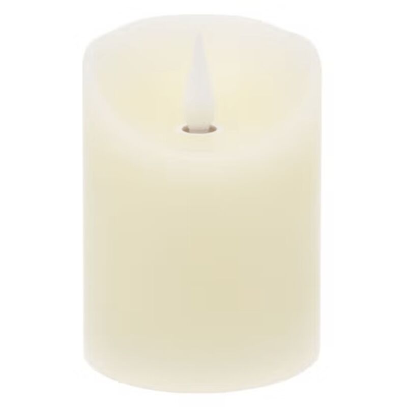 foto del prodotto magiedinatale candela led avorio in cera liscia, fiamma mobile 7,5 cm per decorazioni h 15 cm