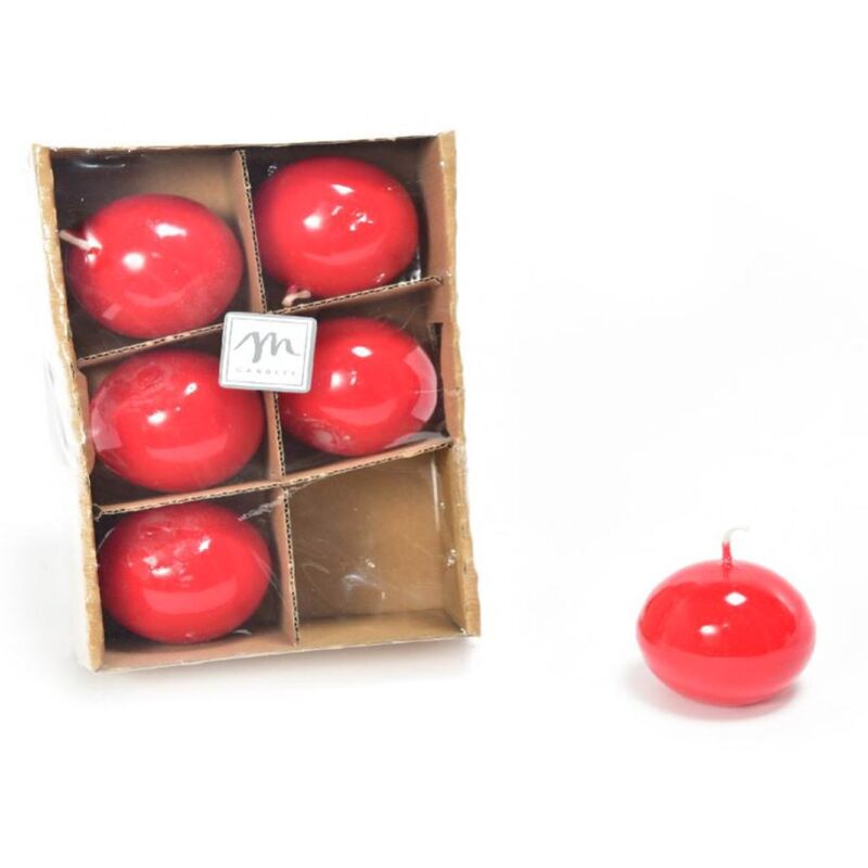 foto del prodotto magiedinatale candele sferiche in cera lucide 4,5 cm decorazione natalizia set da 6 oro