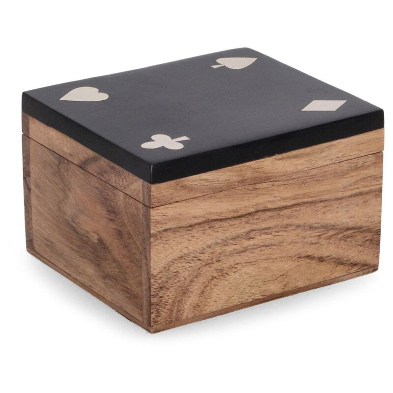 foto del prodotto magiedinatale carte fortune in legno di acacia per decorazioni interne bianco 8.3 h