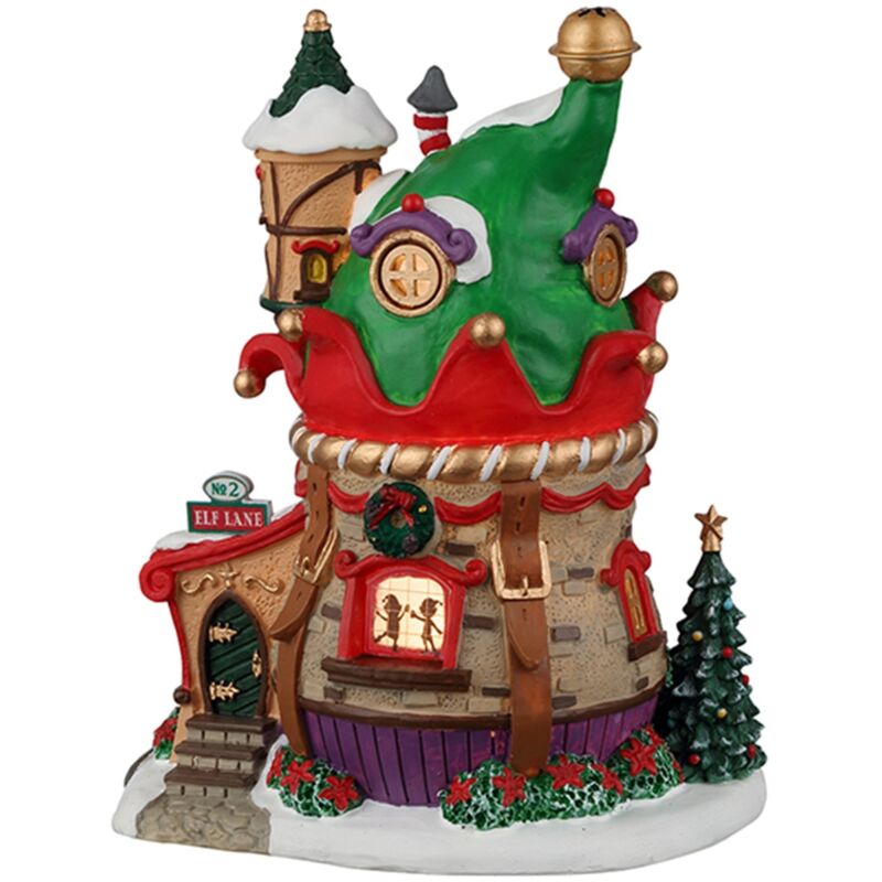 foto del prodotto magiedinatale decorazione n. 2 elf lane per villaggio di natale e presepe, in resina da h 8 cm