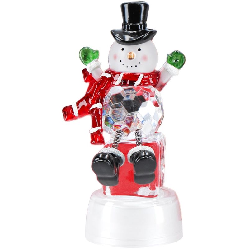 foto del prodotto magiedinatale figure personaggi espositivi con luci led per decorazioni natalizie cappello nero