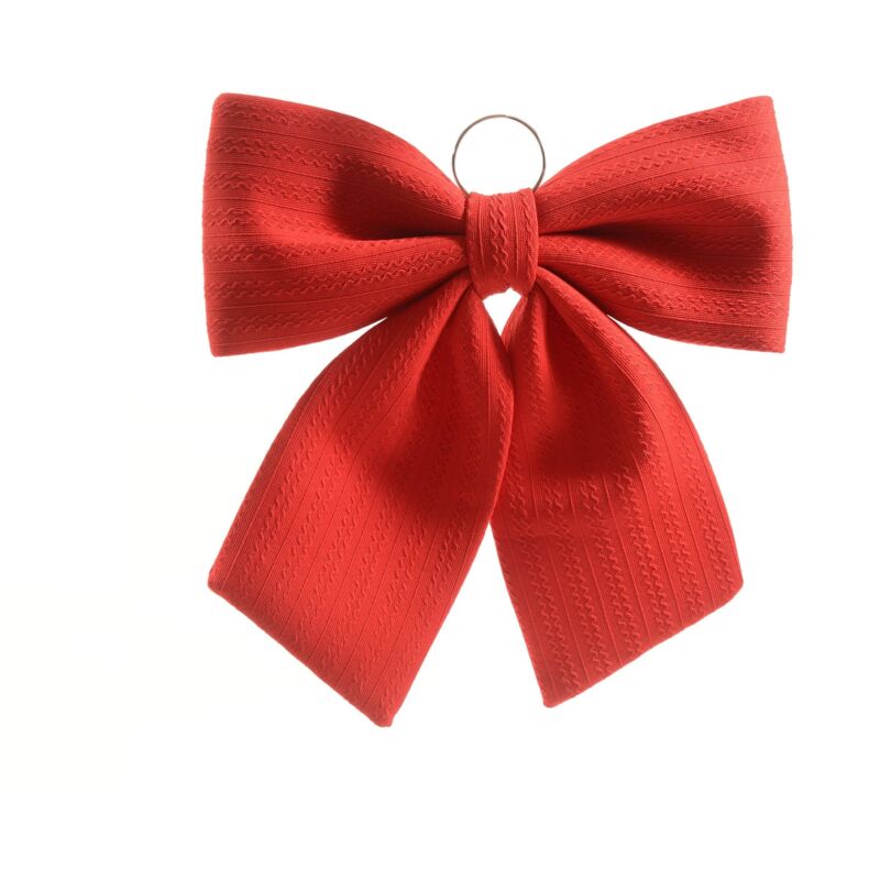 foto del prodotto magiedinatale fiocco in velluto decorazione natalizia da appendere rattan 13 x 13 cm
