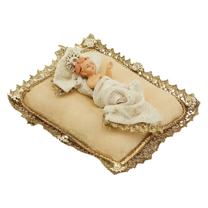 foto del prodotto magiedinatale ges bambino con cuscino statua bambinello per nativit presepe in poli resina