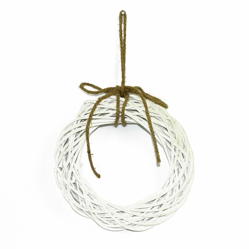 foto del prodotto magiedinatale ghirlanda retro porta natalizio intreccio naturale con corda in juta 35 cm