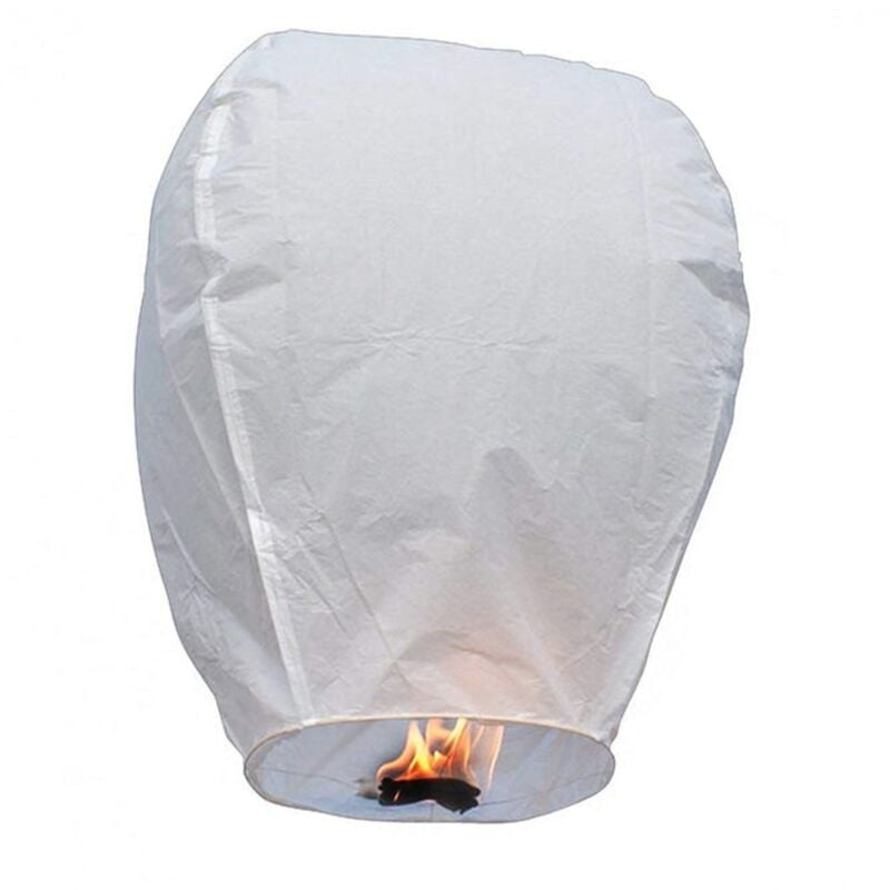 foto del prodotto magiedinatale mongolfiera lanterna colore bianco per matrimoni ed eventi h 80 cm standard
