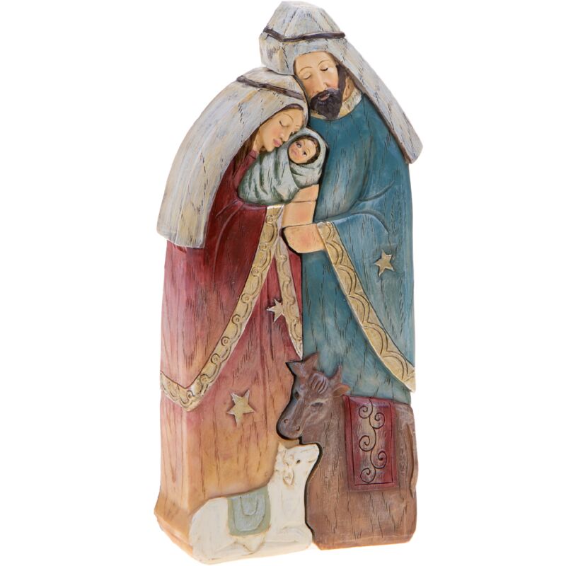 foto del prodotto magiedinatale nativit natalizia in resina con 3 figure h 20.5 cm per decorazioni