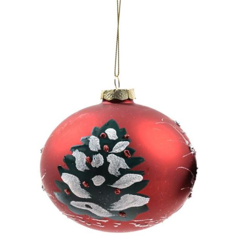 foto del prodotto magiedinatale pallina natalizia con decorazioni in vetro per albero di natale 10 cm albero