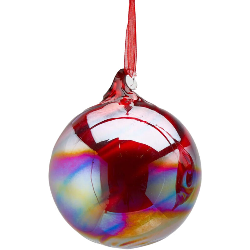 foto del prodotto magiedinatale pallina per albero di natale spiral bordeaux pendaglio decorativo da 9 cm