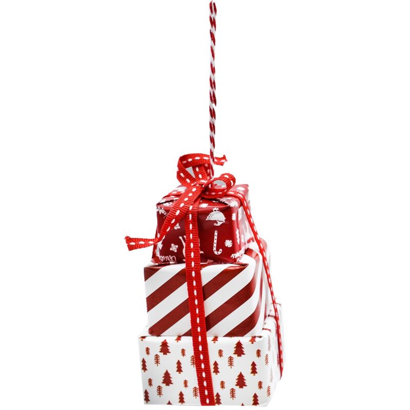 foto del prodotto magiedinatale pendagli gift decorazione per albero di natale da 10 cm, set da 3 pezzi