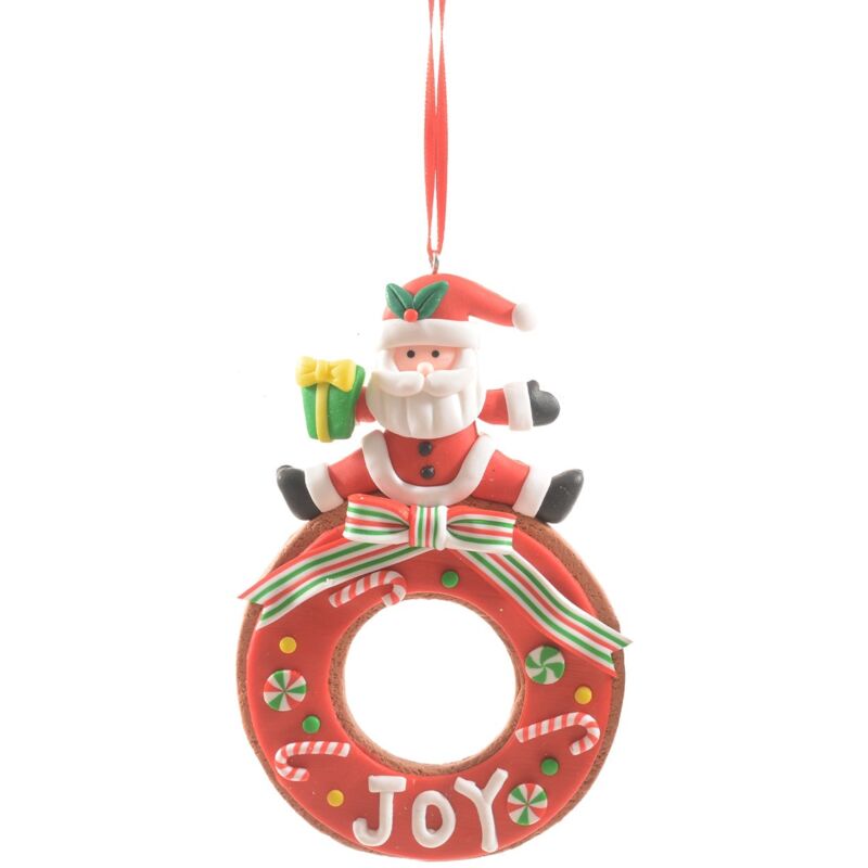 foto del prodotto magiedinatale pendaglio natalizio noel in argilla morbida per decorazioni natalizie babbo natale