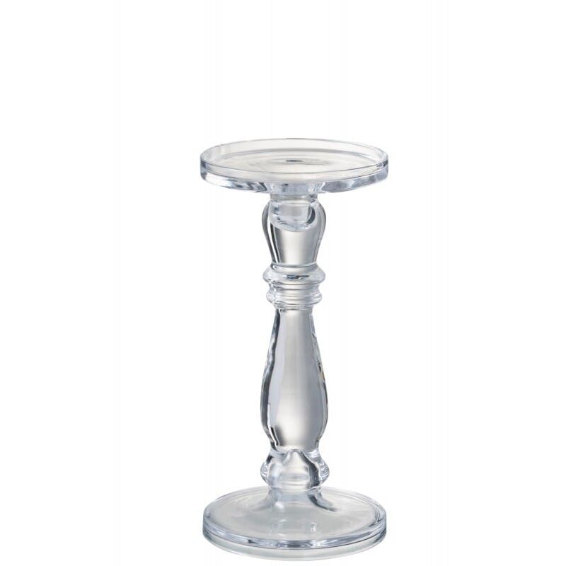 foto del prodotto magiedinatale portacandela in vetro trasparente candeliere per candela elegante 27 cm