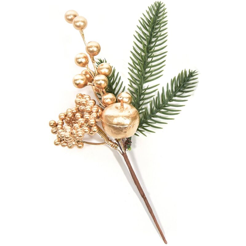 foto del prodotto magiedinatale rametto decorativo natalizio color oro per decorazioni natalizie h 26,5 cm modello 1