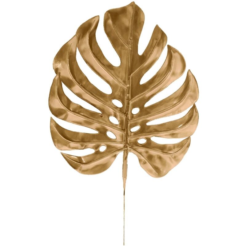 foto del prodotto magiedinatale ramo decorativo foglia laminata oro decorazione per composizioni floreali h 40 cm