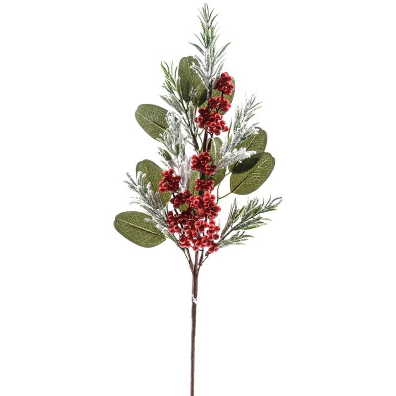 foto del prodotto magiedinatale ramo decorativo natalizio tralcio con bacche da 62 cm