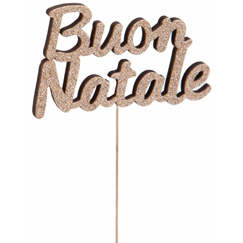 foto del prodotto magiedinatale scritta decorativa buon natale decorazione per composizioni e cene di natale champagne