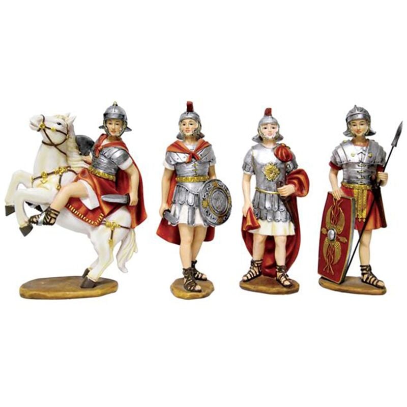 foto del prodotto magiedinatale soldati romani in poli resina statuine per nativit presepe 4 soggetti 11 cm