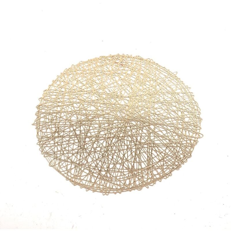 foto del prodotto magiedinatale sottopiatto natalizio per tavola di natale in pvc color oro da 38 cm