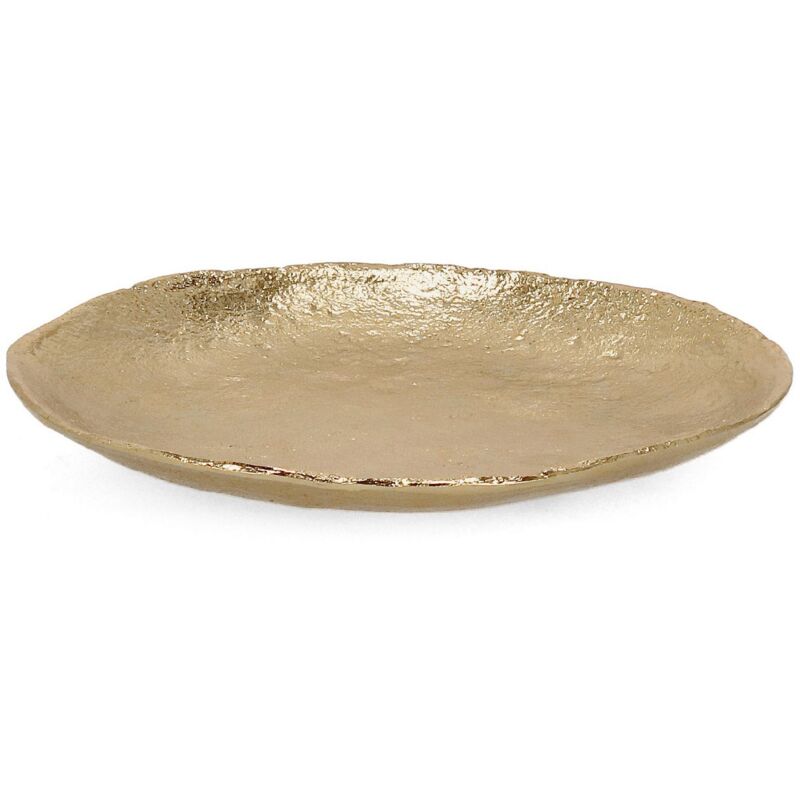 foto del prodotto magiedinatale vassoio decorativo tondo natalizio color oro in metallo 22 cm