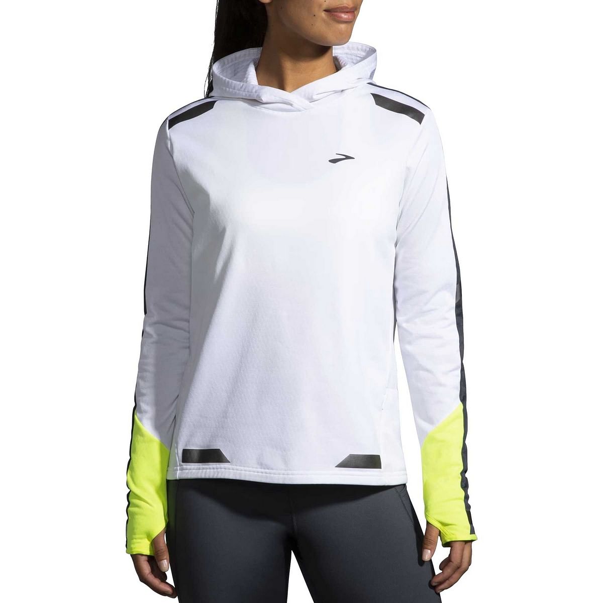foto del prodotto maglia con cappuccio run visible thermal donna