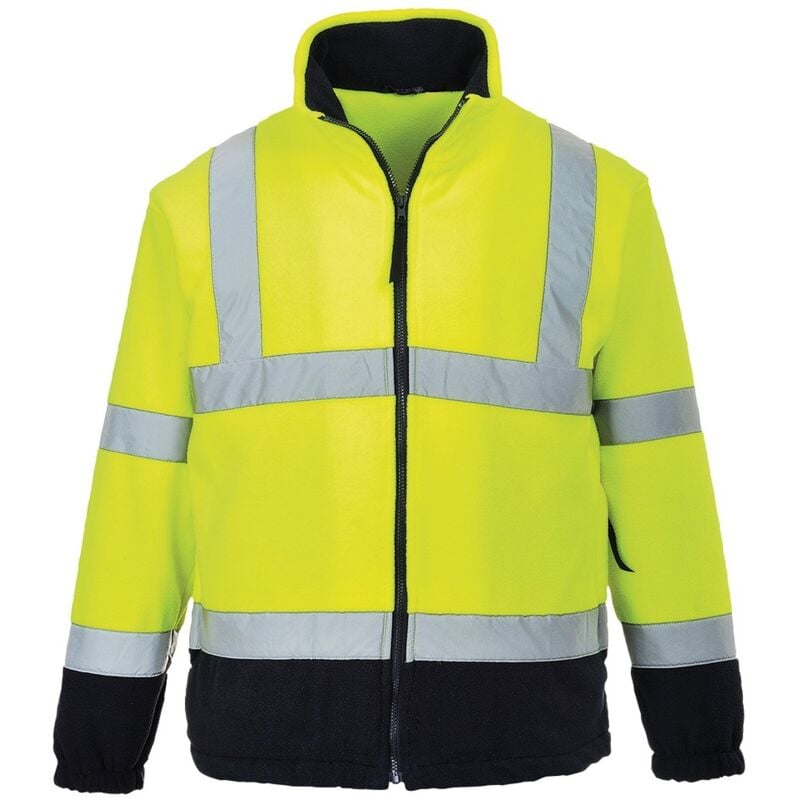 foto del prodotto maglia in pile ad alta visibilita giallo navy giallo navy l