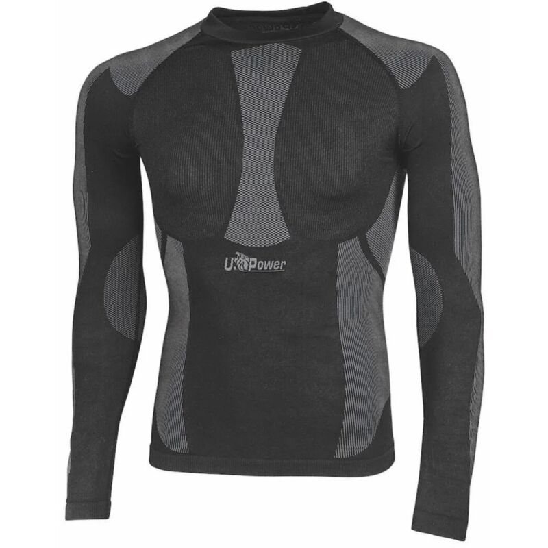 foto del prodotto maglia intima termica tecnica da uomo upower curma nero 2xl 3xl