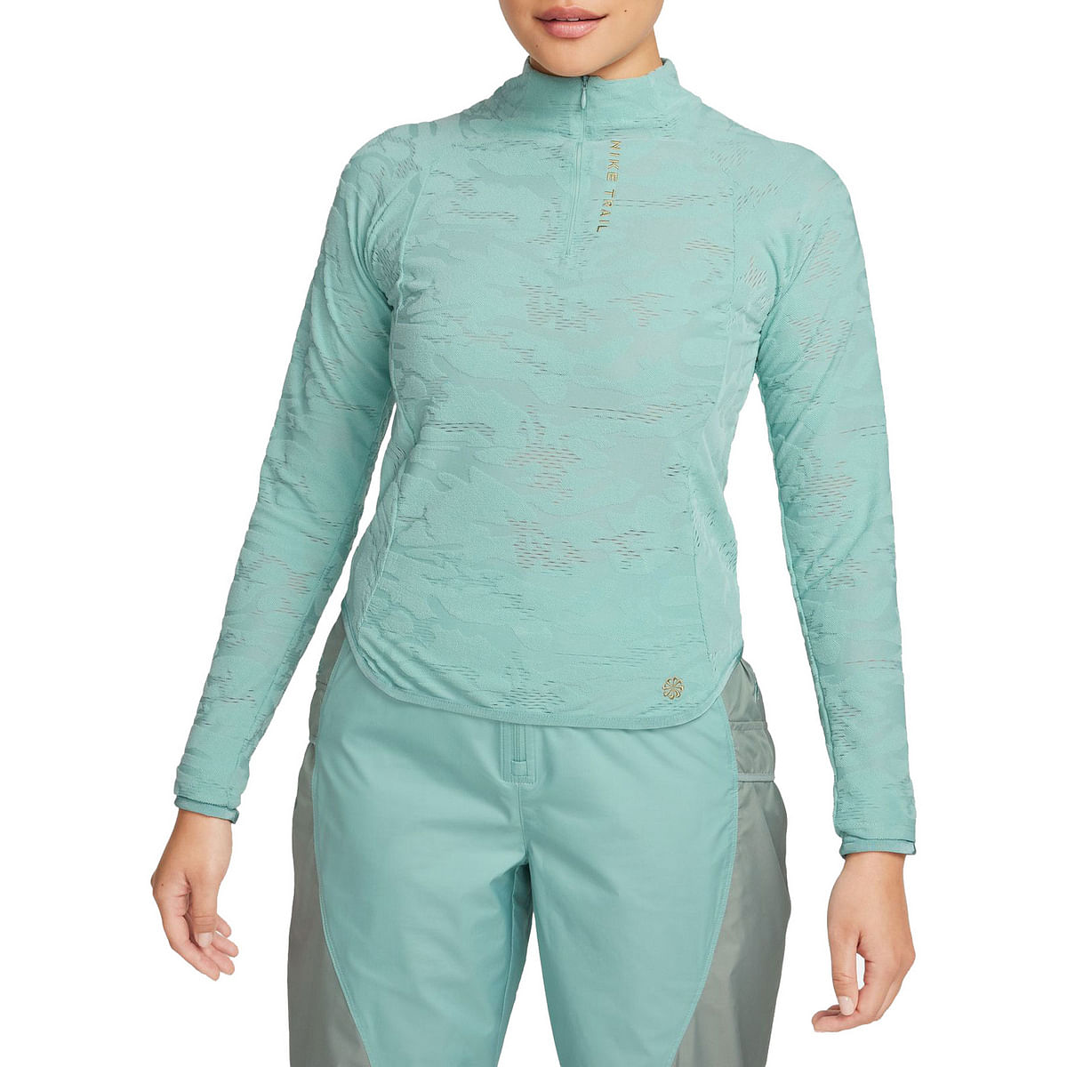 foto del prodotto maglia manica lunga 1 2 zip dri fit midlayer trail donna