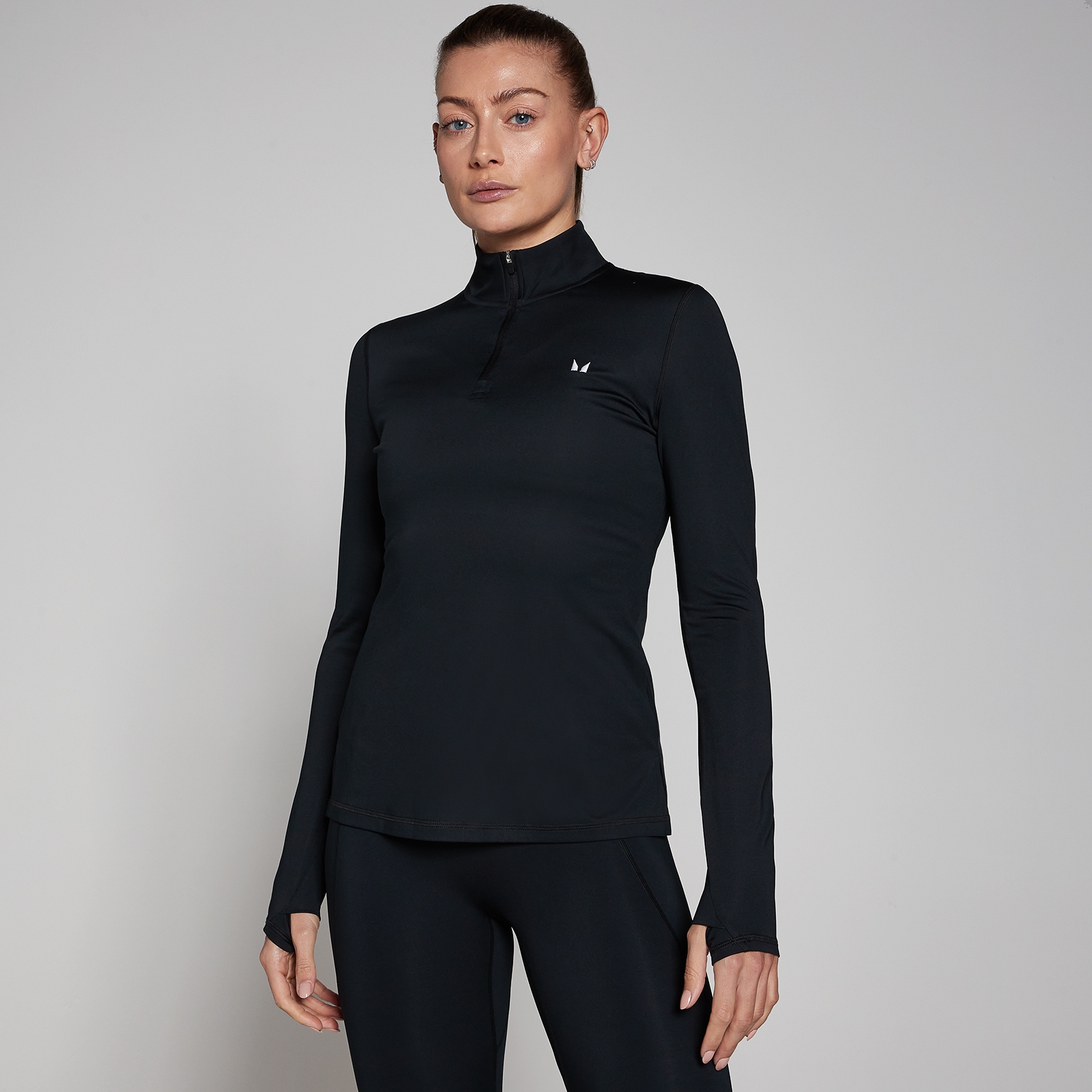 foto del prodotto maglia sportiva con cerniera 1 4 mp da donna nera xs