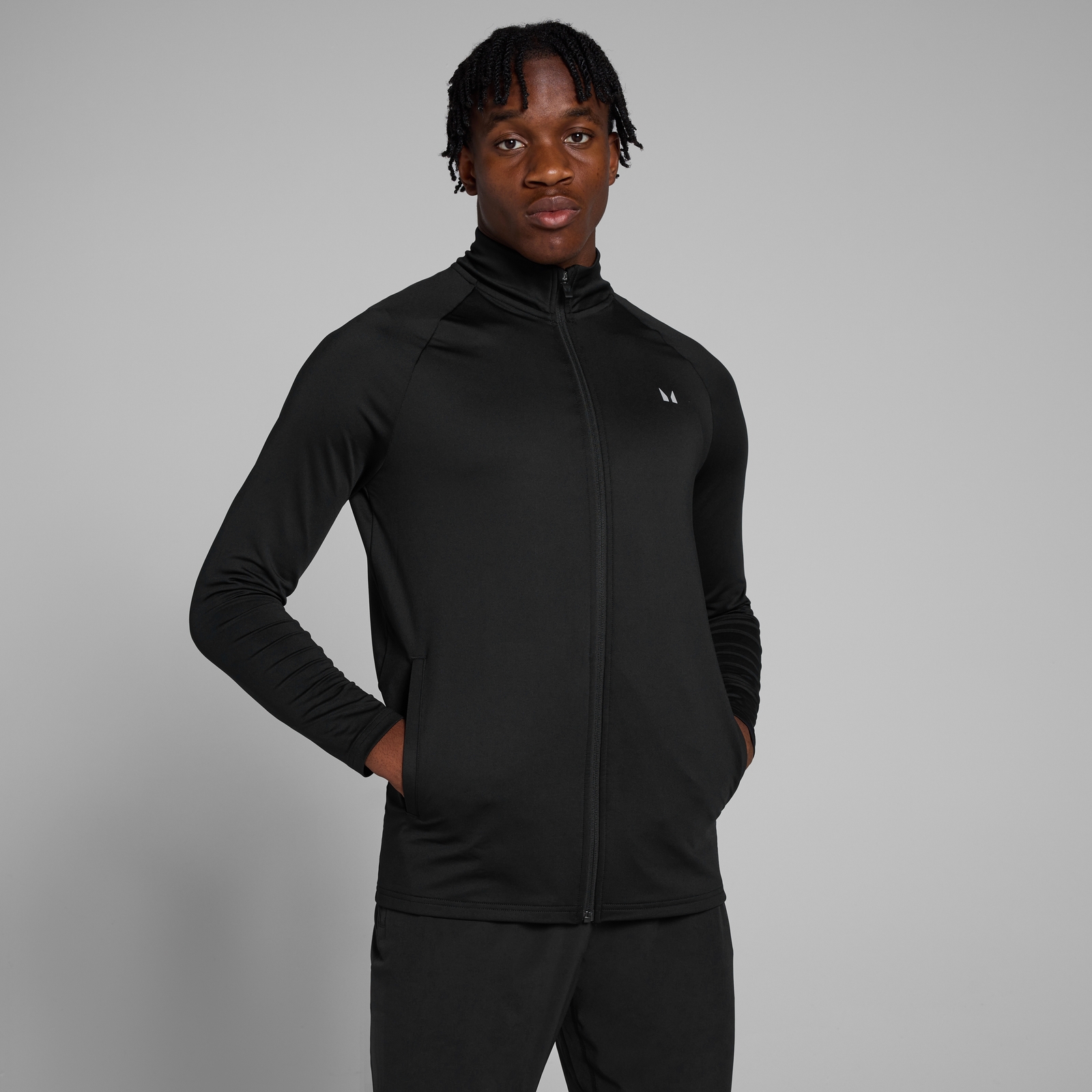 foto del prodotto maglia sportiva con cerniera integrale mp da uomo nera s