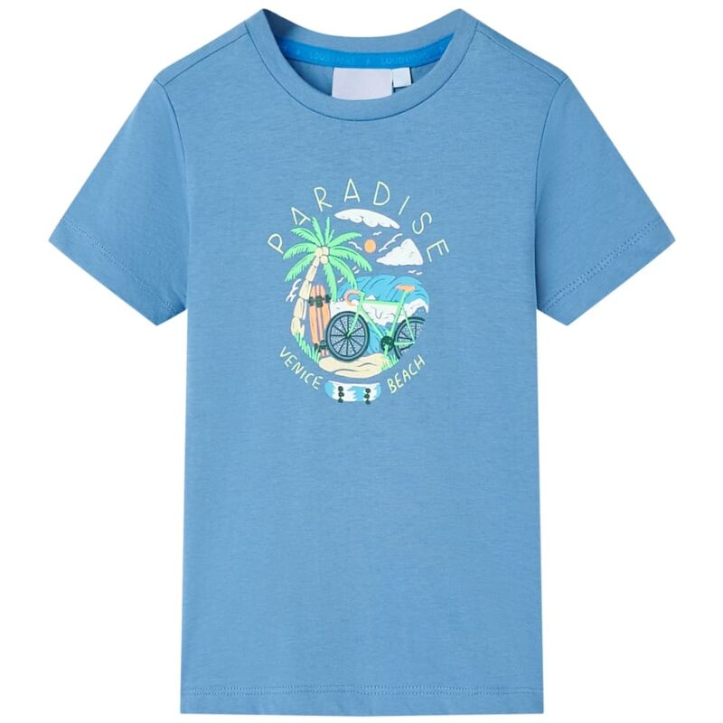 foto del prodotto maglietta da bambino blu medio 116