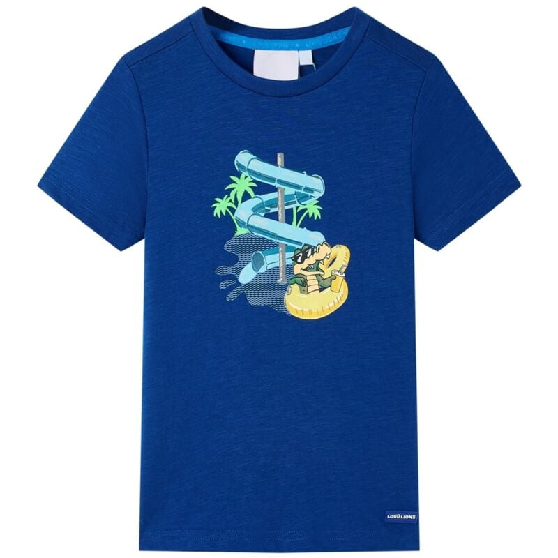 foto del prodotto maglietta da bambino blu scuro 116