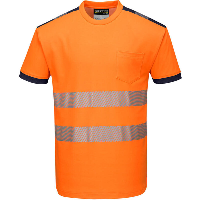 foto del prodotto maglietta hv pw3 arancione navy m