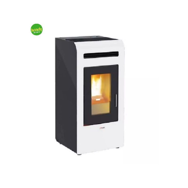 foto del prodotto magma stufa a pellet ad aria canalizzata doppia modello mayon 13 kw bianco canalizzata a 