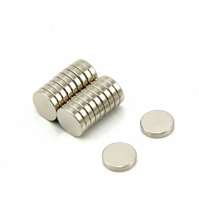 foto del prodotto magneta neodimio n52 ultra high performance per arti, mestieri, creazione di modelli, fai da te, hobby, ufficio e casa 10mm dia x 2mm di spessore