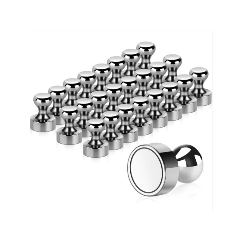 foto del prodotto magnete, 24 magneti in metallo potenti 12x16 mm magneti in acciaio inossidabile per bacheche, frigoriferi ecc.