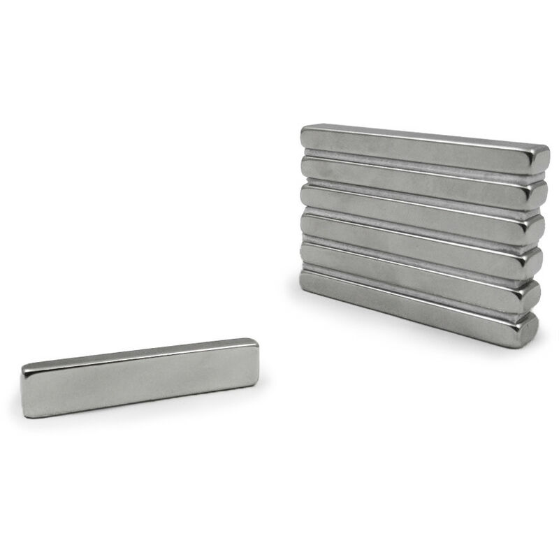 foto del prodotto magnete angolare in neodymium 50x10x5mm potenza 48n nickel