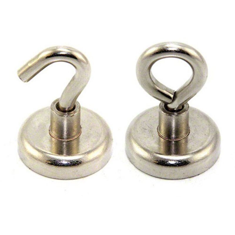 foto del prodotto magnete di serraggio della ferrite con gancio m6 per appendere, tenere o visualizzare oggetti 32mm di diametro x 45mm alto 5,8kg di tiro north