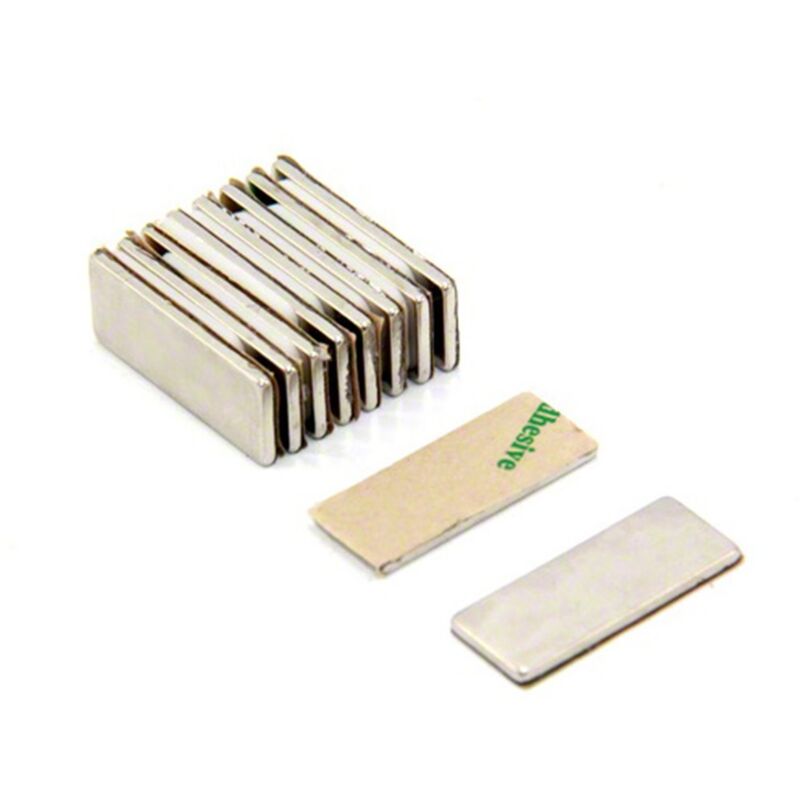 foto del prodotto magnete neodimio n42 adesivo per arti, artigianato, produzione di modelli, fai da te, hobby, ufficio e casa 25mm x 10mm x 1,5mm di spessore