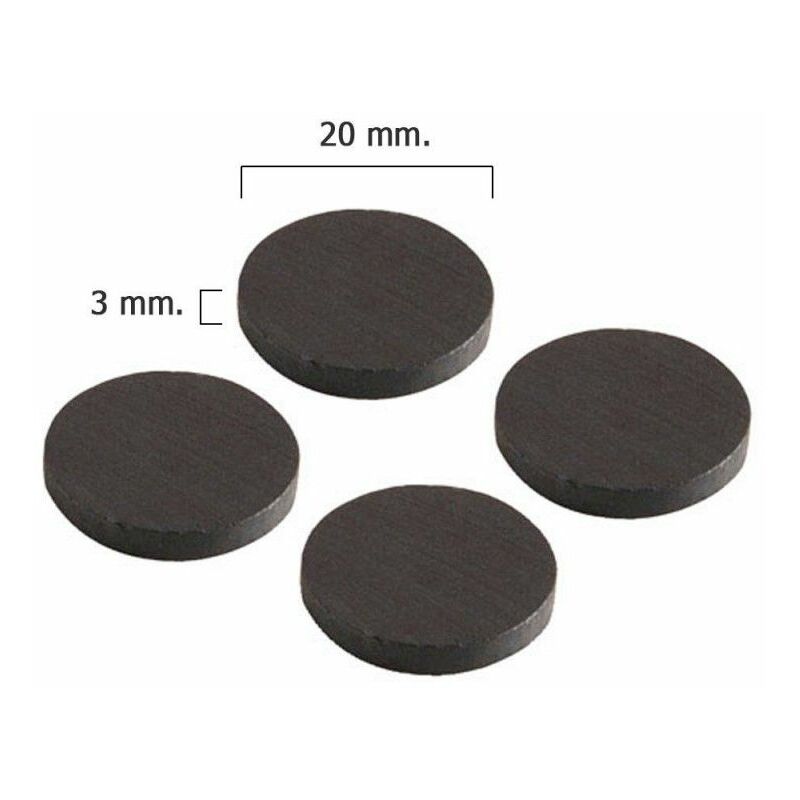 foto del prodotto magnete wolfpack ferrite disco 20x3 mm. blister 4 pezzi 