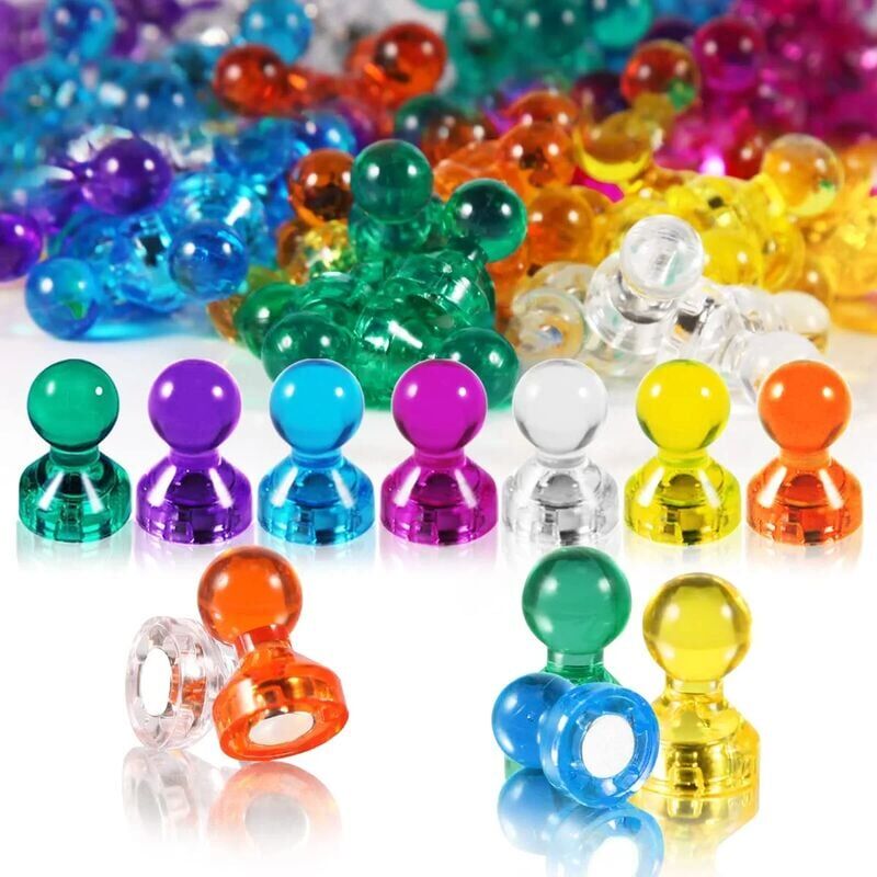 foto del prodotto magneti 42 pezzi magnete per lavagna magnetica 1117mm 7 colori utilizzato per frigorifero bacheca home office magnete essenziale,