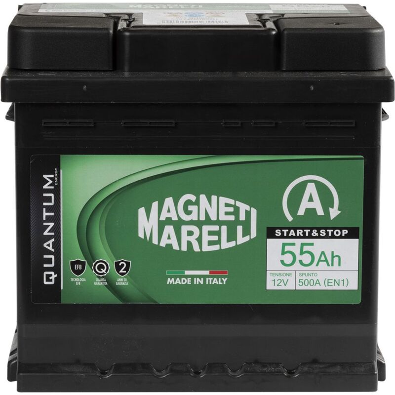 foto del prodotto magneti marelli batteria per auto start stop 55ah 12v 500a en1 per cassetta l01