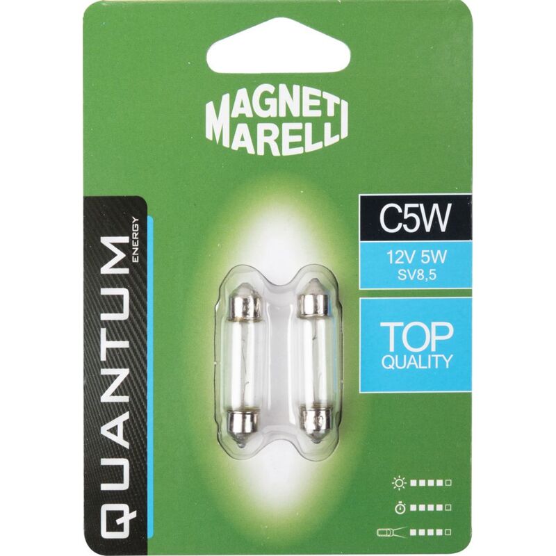 foto del prodotto magneti marelli c5w coppia lampadine auto siluro 12v 5w attacco sv8,5