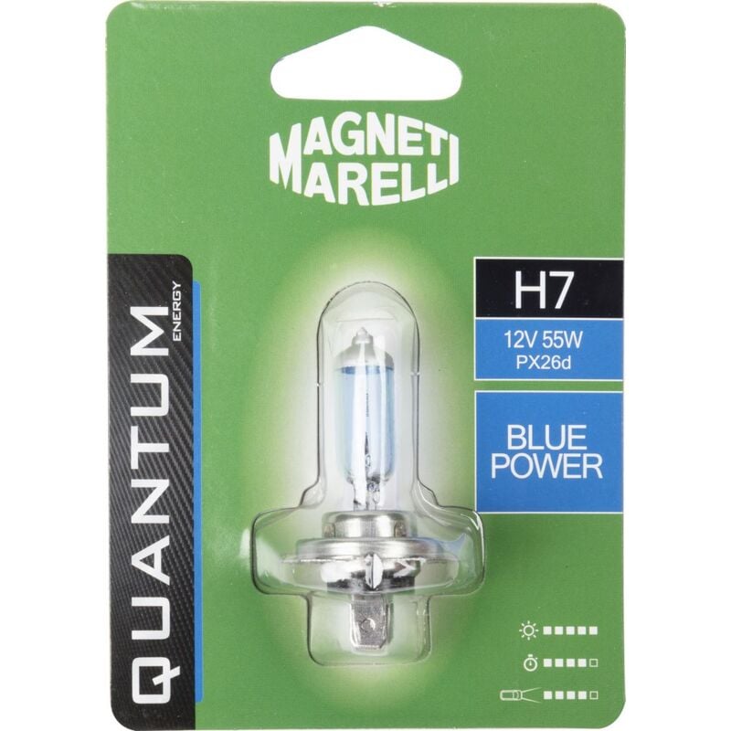 foto del prodotto magneti marelli h7 lampadina singola auto blue power 12v 55w attacco px26d
