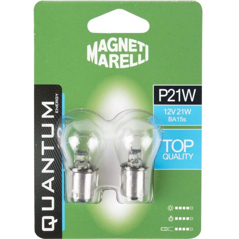 foto del prodotto magneti marelli p21w coppia di lampadine auto 12v 21w attacco ba15s